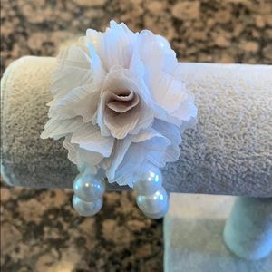 Faux pearl corsage bracelet